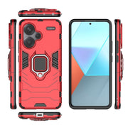 For Xiaomi Redmi Note 13 Pro+ Shockproof PC + TPU Holder Phone Case(Red)
