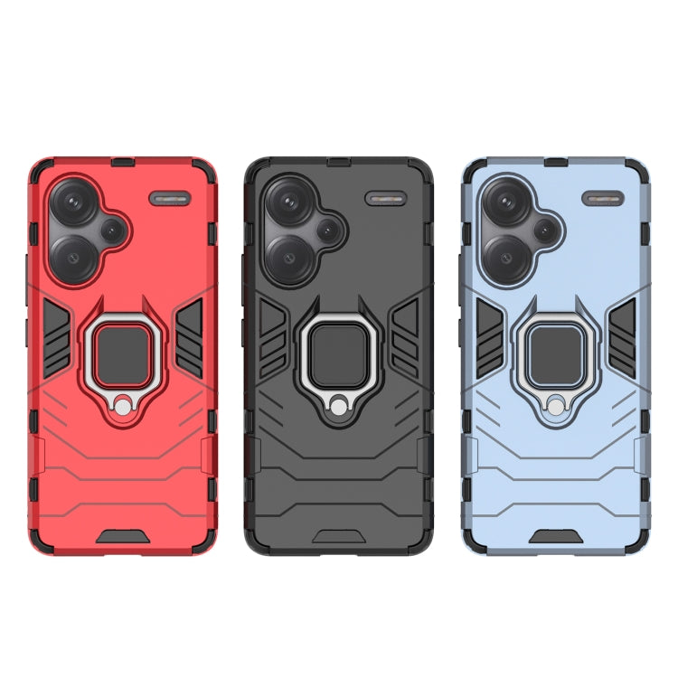 For Xiaomi Redmi Note 13 Pro+ Shockproof PC + TPU Holder Phone Case(Red)