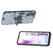 For Xiaomi Redmi 13C 4G / 5G  Shockproof PC + TPU Holder Phone Case(Navy Blue)