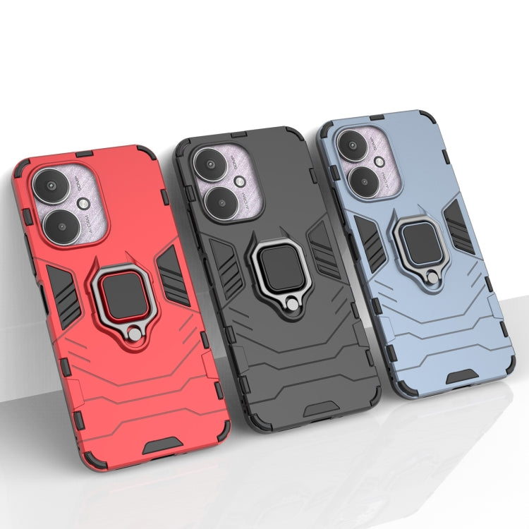 For Xiaomi Redmi 13C 4G / 5G  Shockproof PC + TPU Holder Phone Case(Navy Blue)