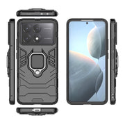 For Xiaomi Redmi K70E Shockproof PC + TPU Holder Phone Case(Black)