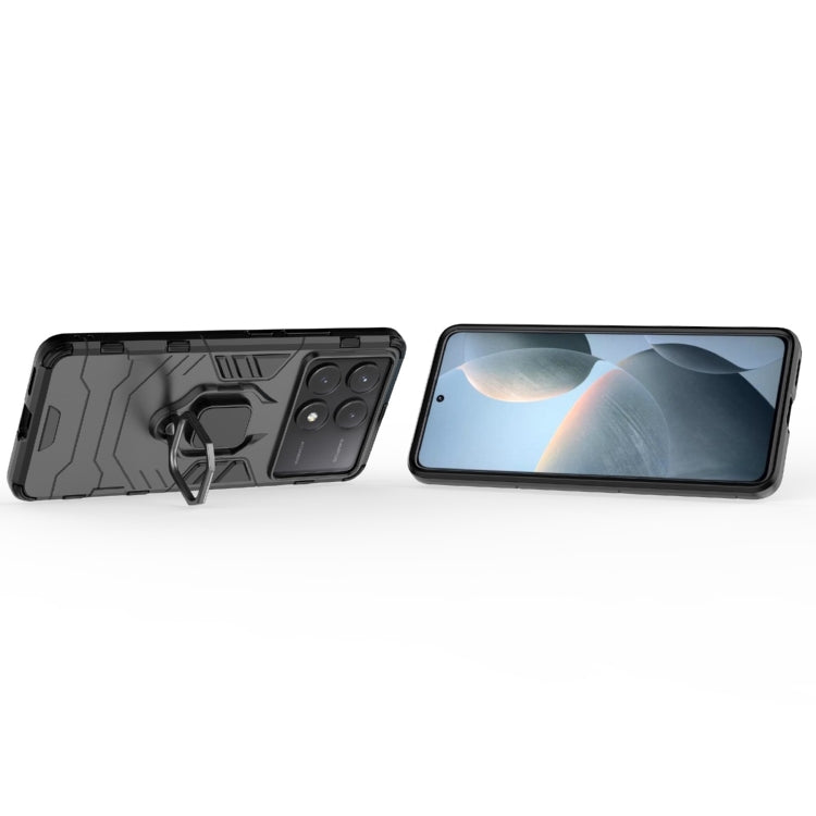 For Xiaomi Redmi K70E Shockproof PC + TPU Holder Phone Case(Black)