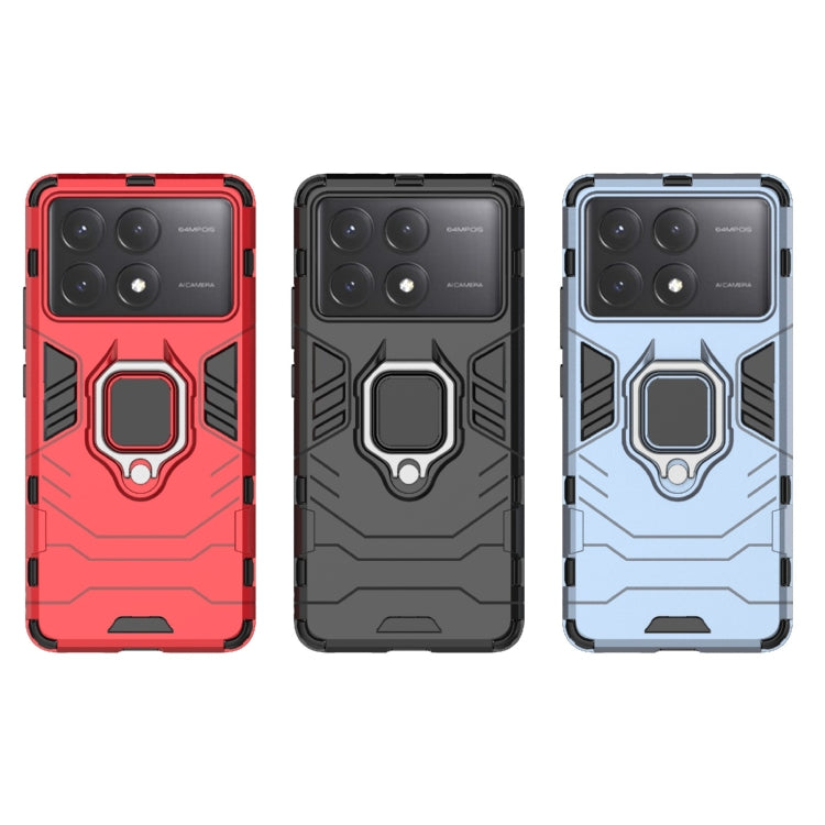 For Xiaomi Redmi K70E Shockproof PC + TPU Holder Phone Case(Black)