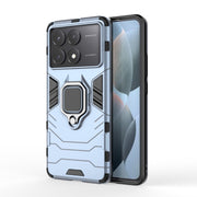 For Xiaomi Redmi K70E Shockproof PC + TPU Holder Phone Case(Navy Blue)