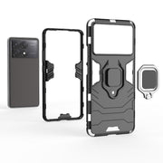 For Xiaomi Redmi K70E Shockproof PC + TPU Holder Phone Case(Navy Blue)