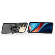 For Xiaomi Redmi Note 13R Pro 5G Shockproof PC + TPU Holder Phone Case(Black)