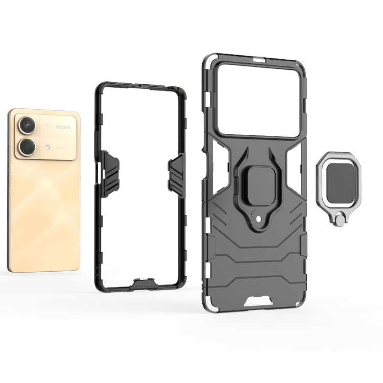 For Xiaomi Redmi Note 13R Pro 5G Shockproof PC + TPU Holder Phone Case(Red)