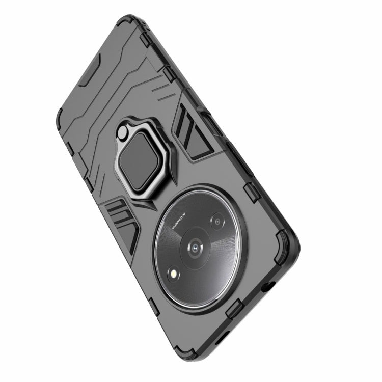 For Xiaomi Redmi A3 4G Shockproof PC + TPU Holder Phone Case(Red)