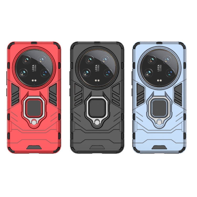 For Xiaomi 14 Ultra Shockproof PC + TPU Holder Phone Case(Red)