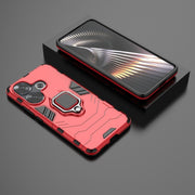 For Xiaomi Poco F6 Shockproof PC + TPU Holder Phone Case(Red)