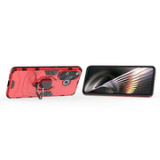 For Xiaomi Poco F6 Shockproof PC + TPU Holder Phone Case(Red)