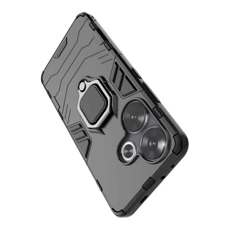 For Xiaomi Poco F6 Shockproof PC + TPU Holder Phone Case(Red)