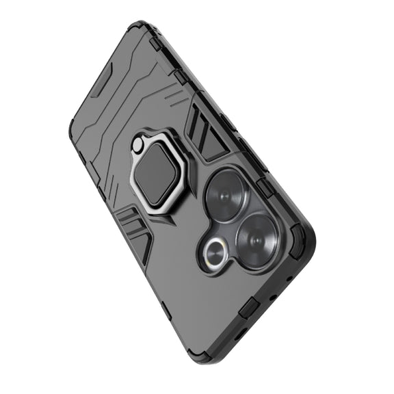 For Xiaomi Poco F6 Shockproof PC + TPU Holder Phone Case(Red)