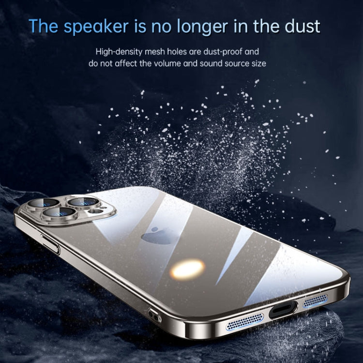 For iPhone 15 Pro Max SULADA JINGJIA Series Lens Protector PC Phone Case(Titanium Grey)