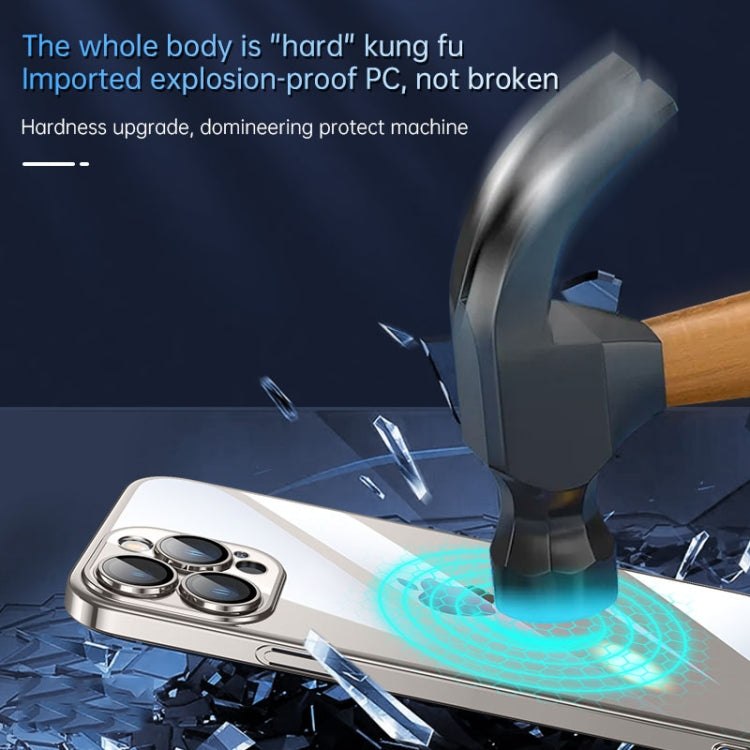 For iPhone 15 Pro Max SULADA JINGJIA Series Lens Protector PC Phone Case(Titanium Grey)