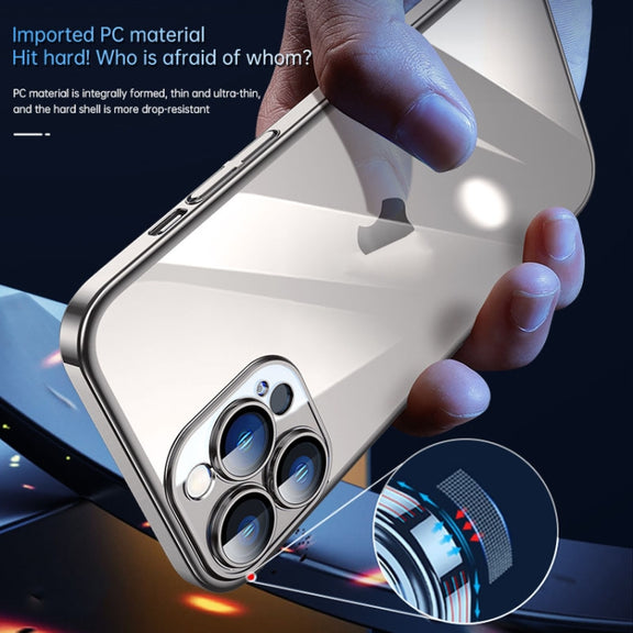 For iPhone 15 SULADA JINGJIA Series Lens Protector PC Phone Case(Titanium Grey)