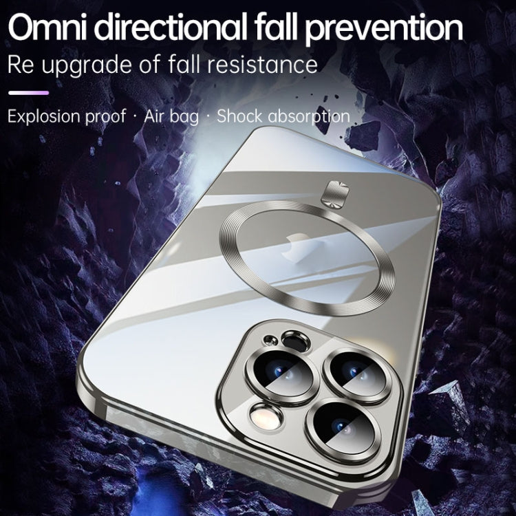 For iPhone 15 Pro SULADA MagSafe Plating TPU Shockproof Phone Soft Case(Black)