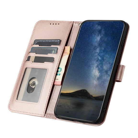 For Samsung Galaxy S23 FE Datura Flower Embossed Flip Leather Phone Case(Rose Gold)