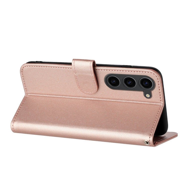 For Samsung Galaxy S23 FE Datura Flower Embossed Flip Leather Phone Case(Rose Gold)