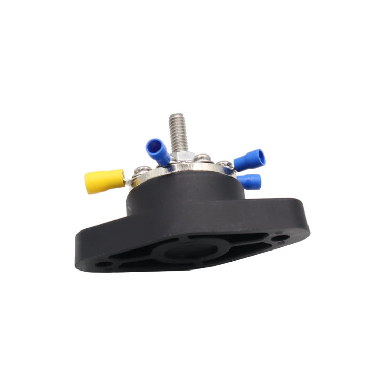 5/16 inch M8 RV Yacht 8-way Terminal Stud with 2pcs M5x20 Screws + Terminals(Black)