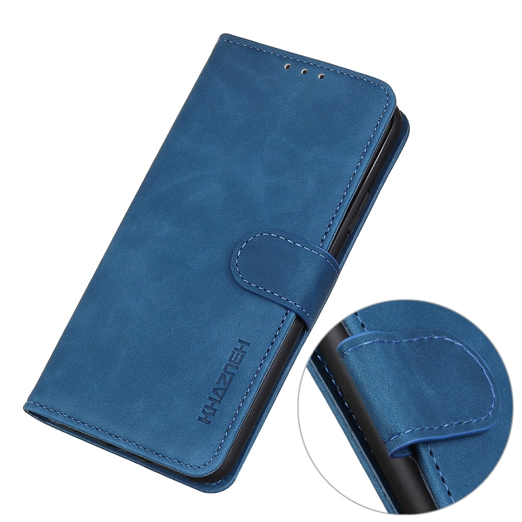 For Honor X7b KHAZNEH Retro Texture Flip Leather Phone Case(Blue)