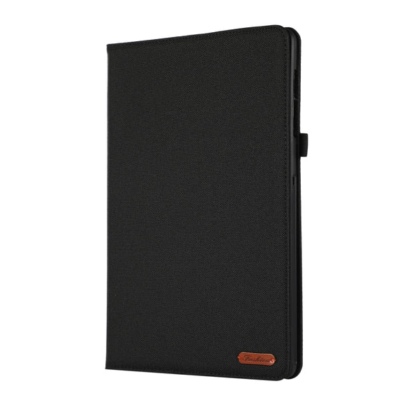 For Samsung Galaxy Tab S10 FE / S9 FE Fabric Texture Horizontal Flip Leather Tablet Case(Black)