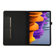 For Samsung Galaxy Tab S10 FE / S9 FE Fabric Texture Horizontal Flip Leather Tablet Case(Black)