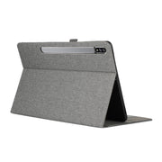 For Samsung Galaxy Tab S10 FE / S9 FE Fabric Texture Horizontal Flip Leather Tablet Case(Grey)