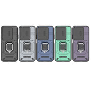 For Honor 200 Lite Global Sliding Camshield TPU + PC Shockproof Phone Case with Holder(Black)