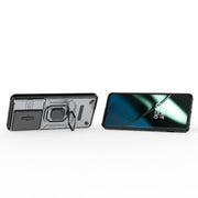 For OnePlus 11 5G Sliding Camshield TPU + PC Shockproof Phone Case with Holder(Grey)