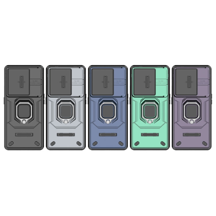 For OnePlus 11R 5G Sliding Camshield TPU + PC Shockproof Phone Case with Holder(Purple)