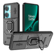 For OnePlus Nord CE3 5G Sliding Camshield TPU + PC Shockproof Phone Case with Holder(Black) - OnePlus Cases by PMC TechLife | Online Shopping South Africa | PMC TechLife