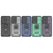 For OnePlus Nord CE3 5G Sliding Camshield TPU + PC Shockproof Phone Case with Holder(Black)