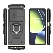 For OnePlus Nord CE 3 Lite 5G Sliding Camshield TPU + PC Shockproof Phone Case with Holder(Black)