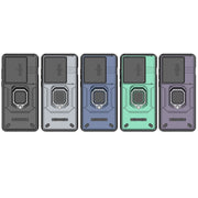 For OnePlus 12 5G Sliding Camshield TPU + PC Shockproof Phone Case with Holder(Black)