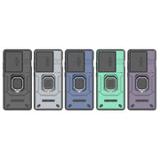 For OnePlus ACE 3 5G Sliding Camshield TPU + PC Shockproof Phone Case with Holder(Black)