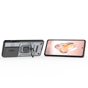 For OnePlus ACE 3 5G Sliding Camshield TPU + PC Shockproof Phone Case with Holder(Grey)