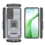 For OnePlus Nord CE4 5G Global Sliding Camshield TPU + PC Shockproof Phone Case with Holder(Grey)