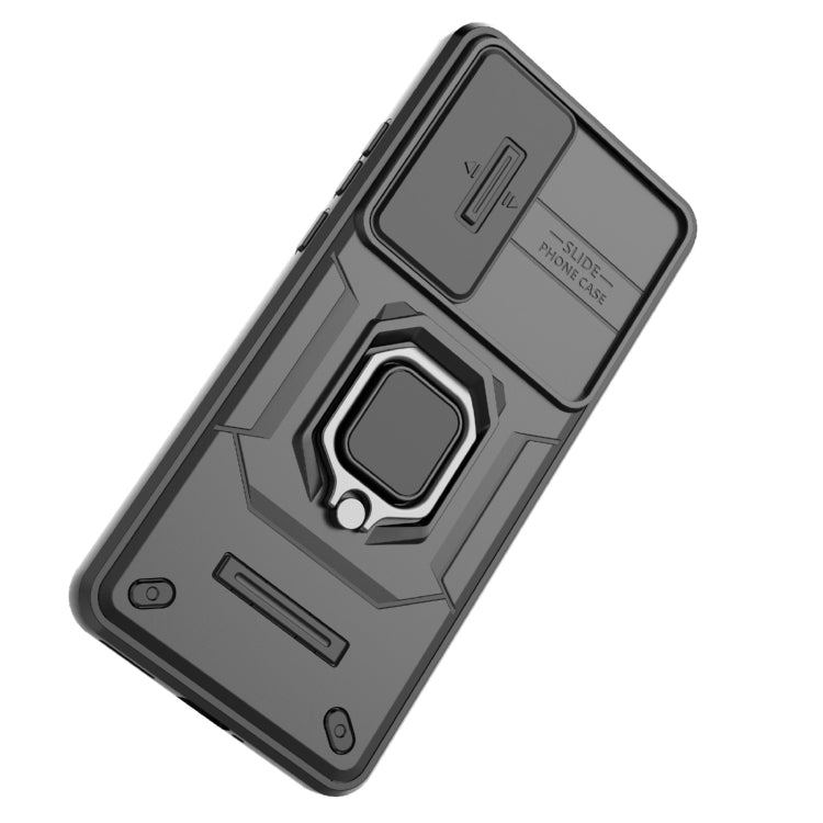 For OnePlus Nord CE4 5G Global Sliding Camshield TPU + PC Shockproof Phone Case with Holder(Purple)