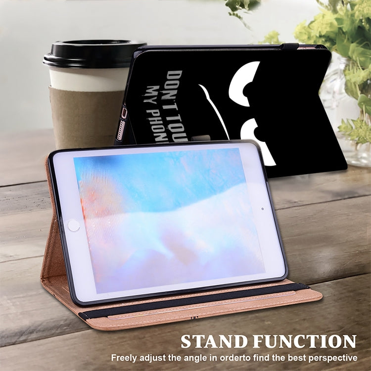 For iPad Air 13 2024 / Pro 12.9 2022 Crystal Texture Painted Leather Tablet Case(Dont Touch My Phone)