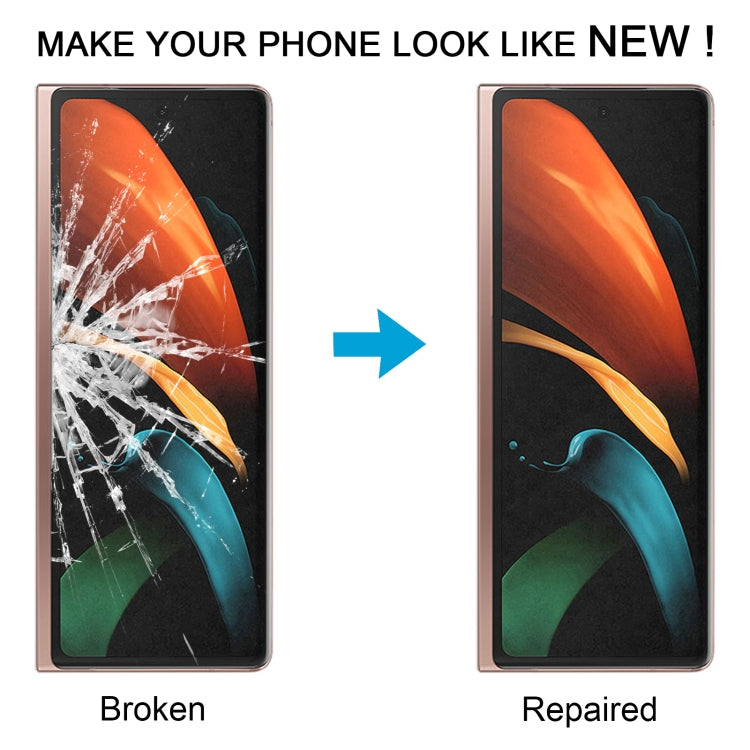 For Samsung Galaxy Z Fold SM-F900/W20 LCD Secondary Screen Outer Glass Lens with OCA Optically Clear Adhesive