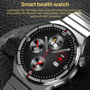 1.3 inch Bamboo Steel Band IP68 Water-resistant Smart Watch Support Bluetooth Call(Black)