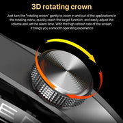 1.3 inch Bamboo Steel Band IP68 Water-resistant Smart Watch Support Bluetooth Call(Black)