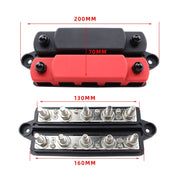 CP-4135 RV / Yacht M10 5-stud Double Row Busbar(Red Black)
