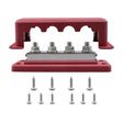 RV 600A High Current Busbar 4-way Straight M10 Wiring Studs(Red) - Fuse by PMC TechLife | Online Shopping South Africa | PMC TechLife | Buy Now Pay Later Mobicred