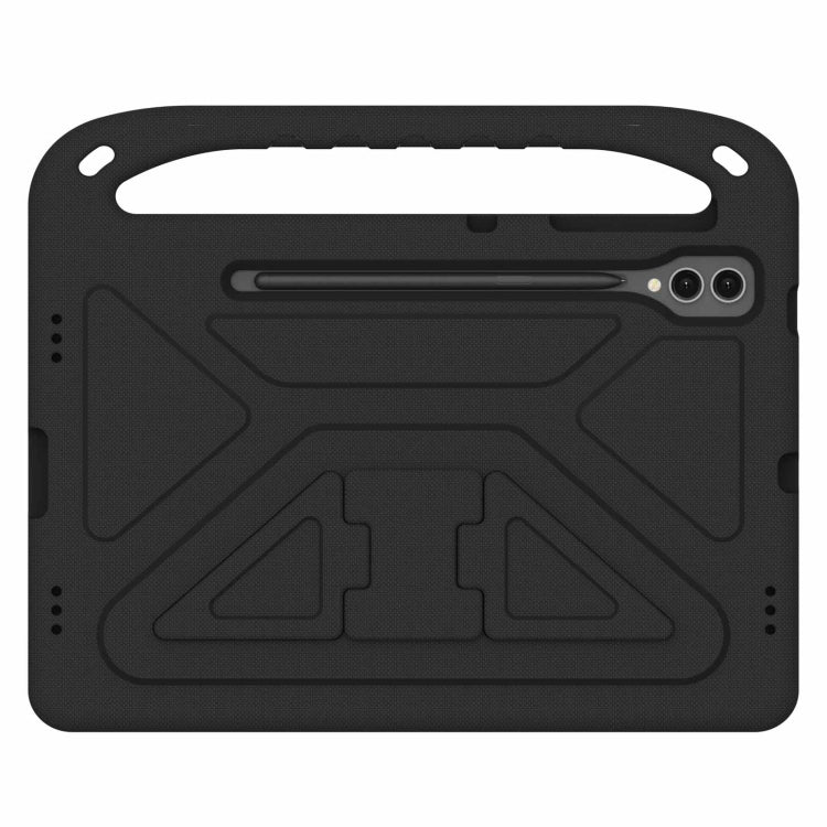 For Samsung Galaxy Tab S9+ Handle EVA Shockproof Tablet Case with Holder(Black)