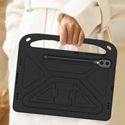 For Samsung Galaxy Tab S9+ Handle EVA Shockproof Tablet Case with Holder(Black)