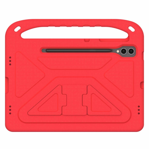 For Samsung Galaxy Tab S9+ Handle EVA Shockproof Tablet Case with Holder(Red)