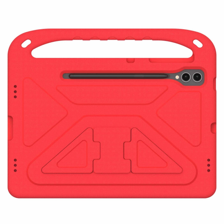 For Samsung Galaxy Tab S9+ Handle EVA Shockproof Tablet Case with Holder(Red)
