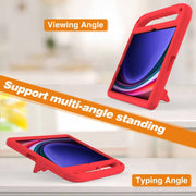 For Samsung Galaxy Tab S9+ Handle EVA Shockproof Tablet Case with Holder(Red)